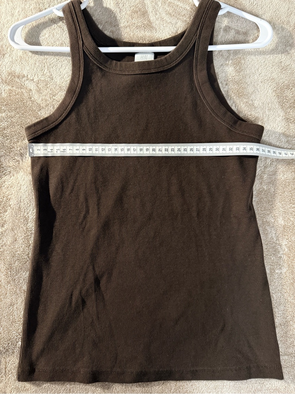 H&M - Chocolate Brown Ribbed Tank - Picture 2 of 4